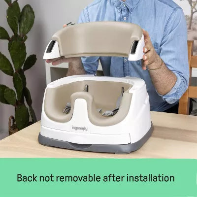 Baby Base 2-in-1 Booster Feeding and Floor Seat with Self-Storing Tray