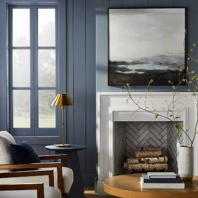 Dreary Abstract Landscape Framed Wall Canvas