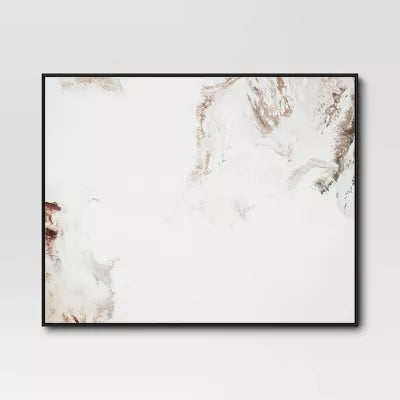 2pk Marble Framed Printed Canvases Black/Tan: Modern Abstract Digital Art, Polystyrene Frame