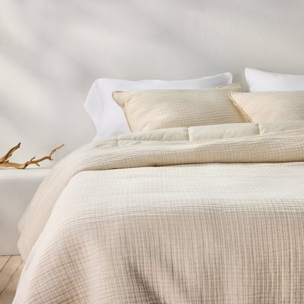 Textured Chambray Comforter & Sham Set - King/California King