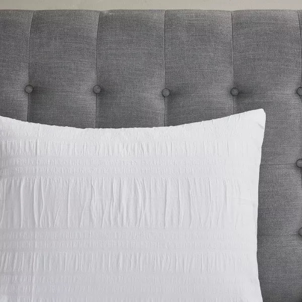 4pc Amari Cotton Seersucker Duvet Cover Set - Full/Queen