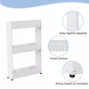 3-Tier Slim Rolling Cart - White