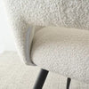 Edwin Arm Dining Chair, Boucle Dining Chairs With Arms with Black Legs