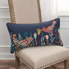 Oversized Poly Filled Botanical with Birds Lumbar Throw Pillow -  Embroidered, Cotton Canvas