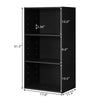 3 Open Shelf Bookcase Modern Multi-functional Storage Display Cabinet Black