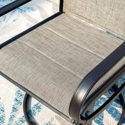 Single Steel Swivel Patio Padded Arm Chair