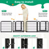 6 Panels Dog Playpen Panels Metal Pet, Black