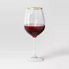 4pc Stemmed Wine Glass Set Gold