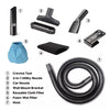 Wet/Dry Vac with Bonus Car Nozzle: Portable Electric Shop Vacuum, Multi-Surface, Corded