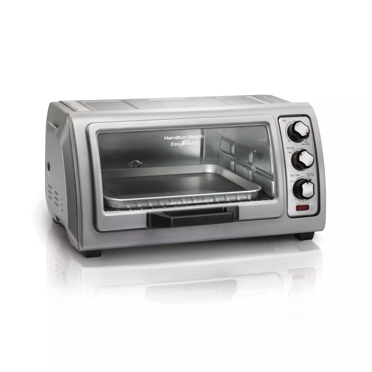 Easy Reach Toaster Oven Silver
