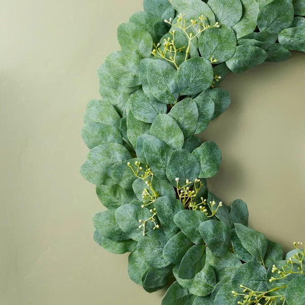 Faux Seeded Eucalyptus Wreath, final cut