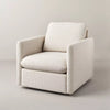 Boucle Upholstered Swivel Arm Chair