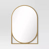 Decorative Wall Mirror Gold -  Modern Powder-Coated Metal, Novelty Shape, Wall Mount