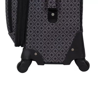 3pc Softside Checked Luggage Set - Gray Geo