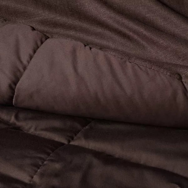 Heavyweight Linen Blend Comforter and Sham Set - King