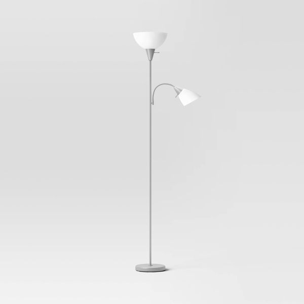 Torchiere with Task Light Floor Lamp