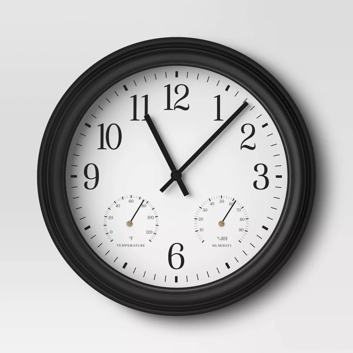 15" Outdoor Wall Clock - Charcoal Gray SHOWROOM ITEM