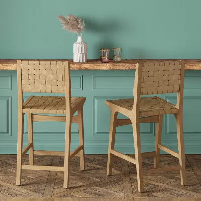 Ceylon Woven Counter Height Barstool