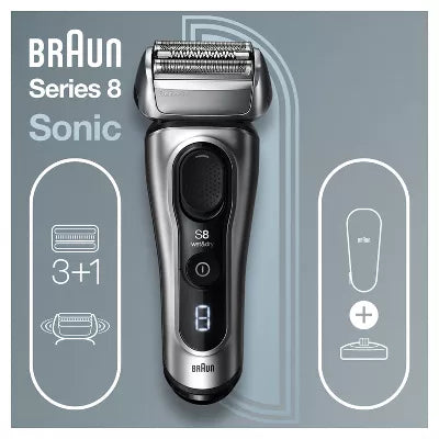 Men's Electric Foil Shaver with Precision Beard Trimmer & Charging Stand