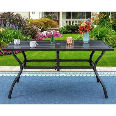 Outdoor Rectangle Steel Dining Table