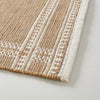 Border Plaid Handmade Jute Woven Area Rug Natural/Cream
