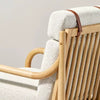 Boucle Upholstered Wood Accent Arm Chair