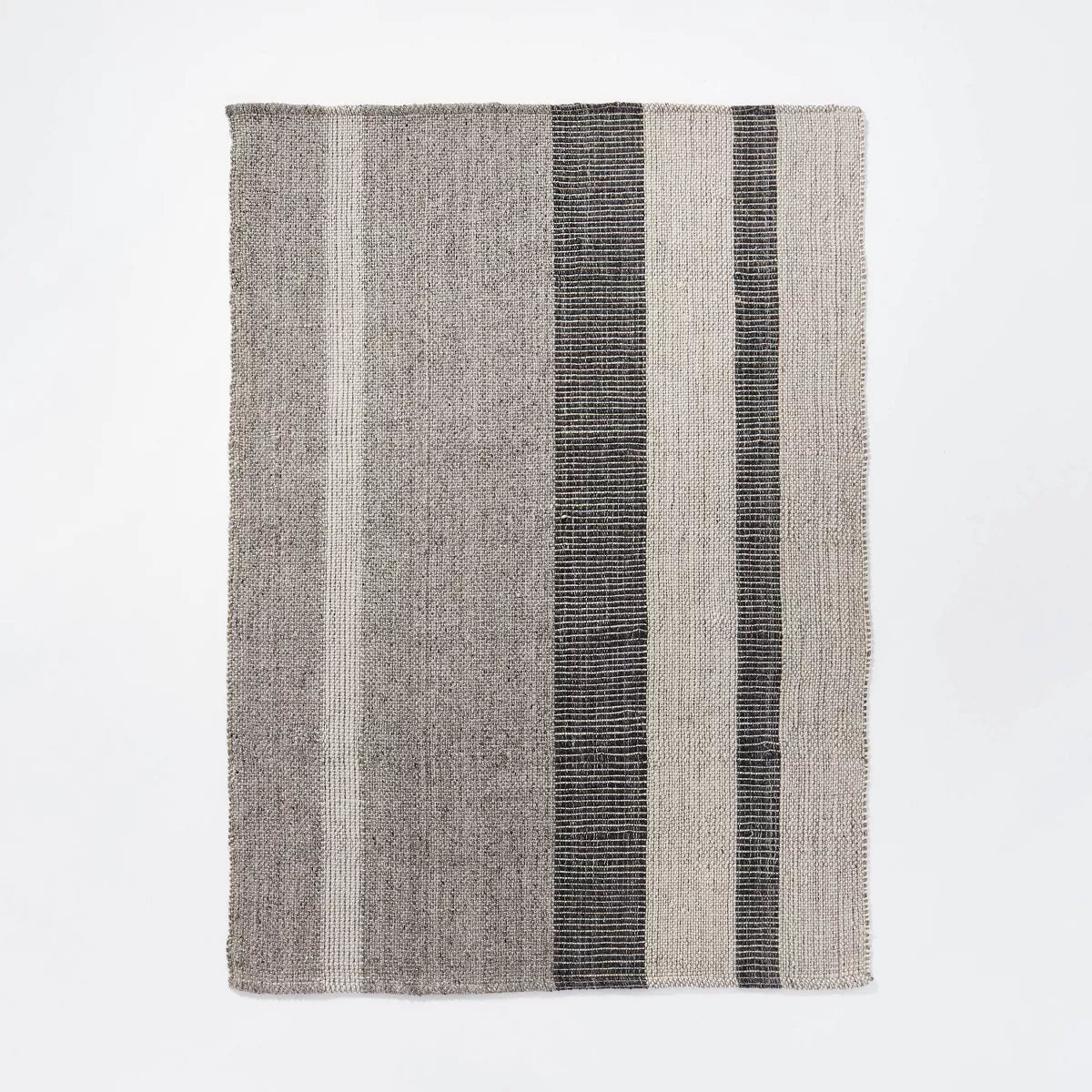 7'x10' Wellsville Handloom Flatweave Stripe Rug Gray