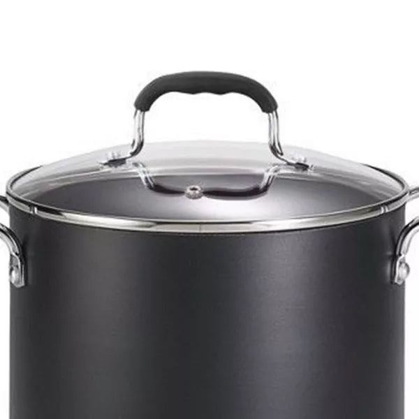 Stock Pot with Lid, Simply Cook Nonstick Cookware Black
