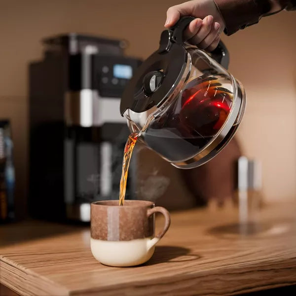 10-Cup Digital Drip Coffee Maker with Built-In Grinder