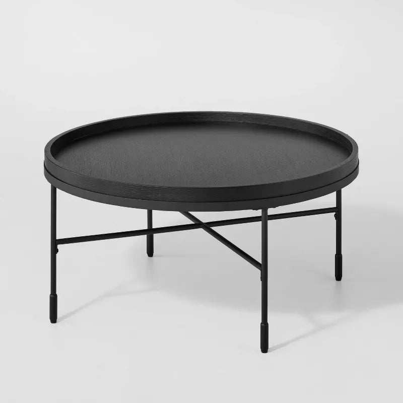 Wood & Metal Coffee Table - Black