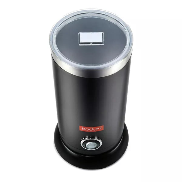 Bistro Electric Milk Frother Black: Stainless Steel Coffee Frother & Milk Steamer, Hand Wash