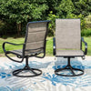 Single Steel Swivel Patio Padded Arm Chair