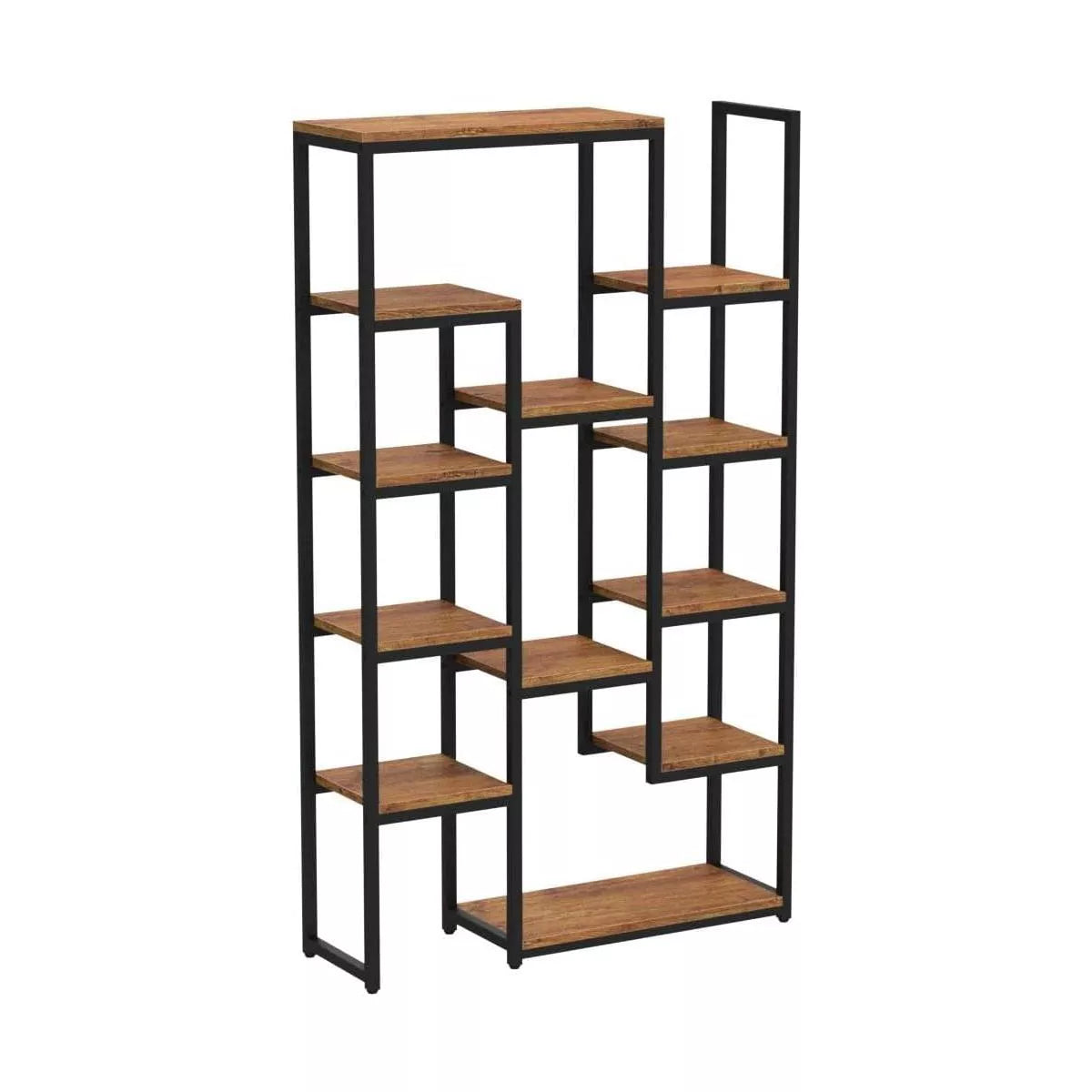 6-Tier Bookshelf, Industrial Book Display Rack