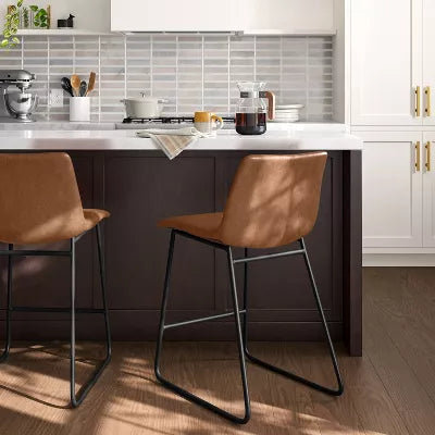 Bowden Faux Leather Counter Height Barstool