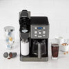 Coffee Center 2-IN-1 Coffee Maker and Single-Serve Brewer -Black Stainless Steel- Programmable K-Cup & Ground Coffee Machine
