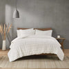 3pc Dakota Ruched Fur Down Alternative Comforter Set Ivory - King/California King