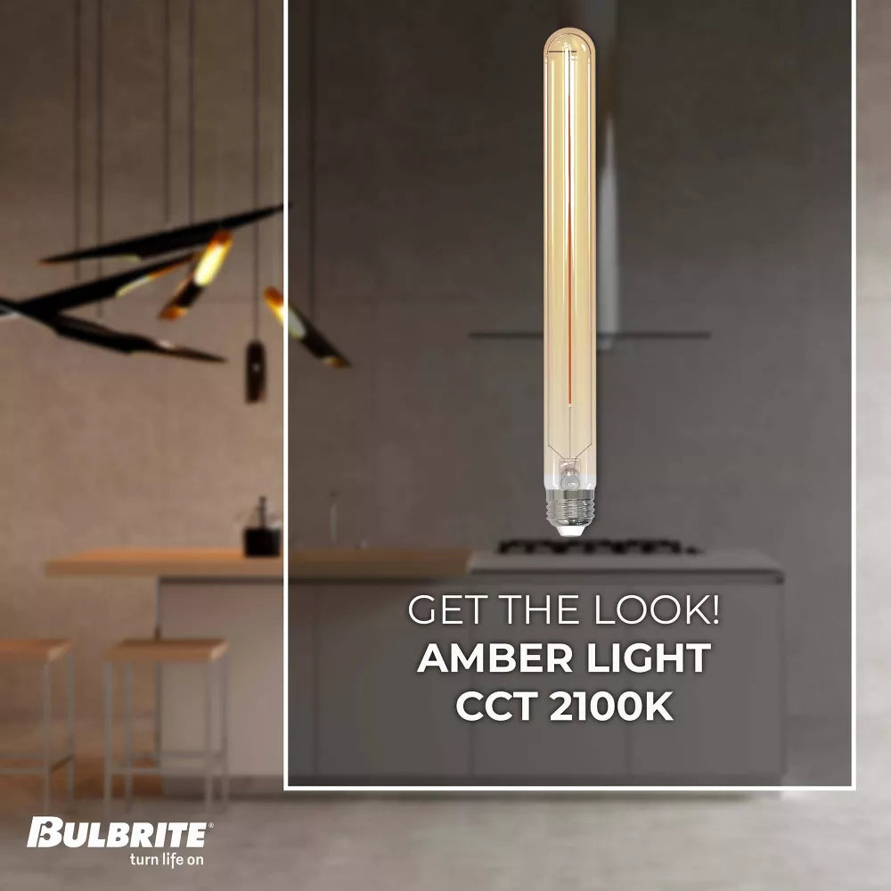 3pk 5W LED Filament Antique Light Bulbs Clear: Dimmable, 100W Equivalent, E26 Base