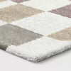 Checkered Woven Flatweave Area Rug White, 5 x 7