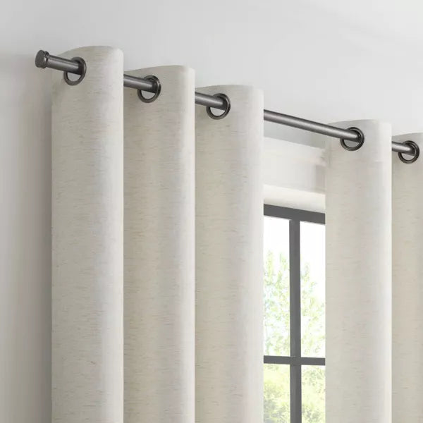 2pk Duvall Linen Curtain Panels Beige