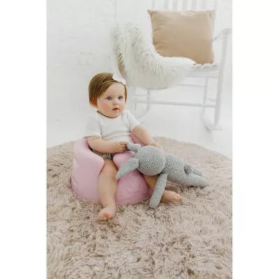 Baby Infant Soft Foam Comfortable Floor Booster Seat Supportive Chair with 3 Point Adjustable Safety Buckle Strap Harness