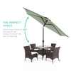 Outdoor Steel Market Patio Umbrella w/ Crank