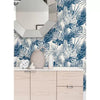 Blue Palmero Peel and Stick Wallpaper - Set of 2