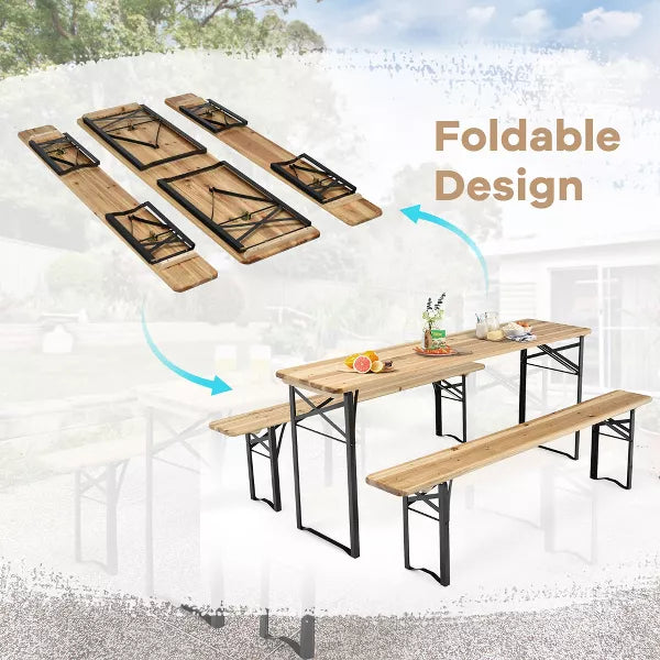 3 PCS Beer Table Bench Set