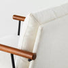 Cushioned Metal & Wood Accent Arm Chair