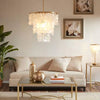 Isla Partial Chandelier White: Capiz Shell