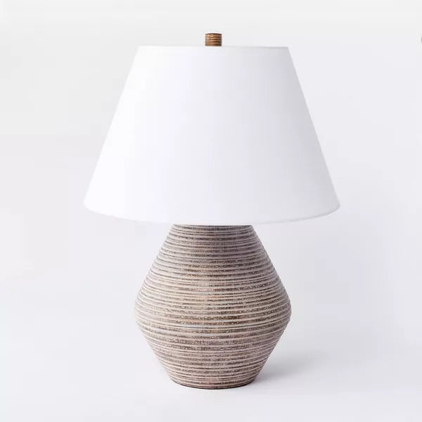 Assembled Resin Table Lamp Tan