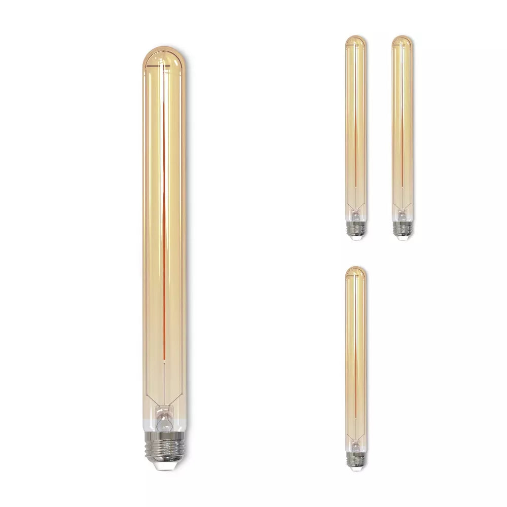 3pk 5W LED Filament Antique Light Bulbs Clear: Dimmable, 100W Equivalent, E26 Base