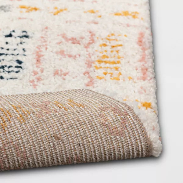 Geometric Area Rug Cream 5'x7'