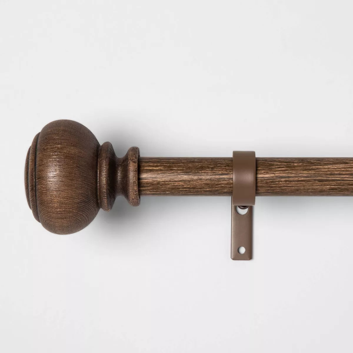 Wood Knob Curtain Rod