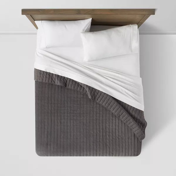 Channel Stitch Velvet Quilt King
